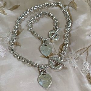 Tiffany & Co Heart Tag Toggle Necklace & Bracelet